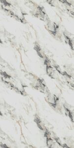 White Marble Look LM 02800 Safroni Marble 8 ft x 4 ft Mirror Glossy Finish Decorative Laminate - 1 mm | Suitable for TV Unit, Wardrobe, Kitchen Cabinets